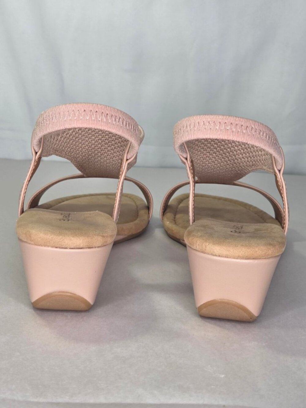 Style & Co Step N Flex Vacanzaa Wedge Sandals - Blush Knit - Picture 4 of 7